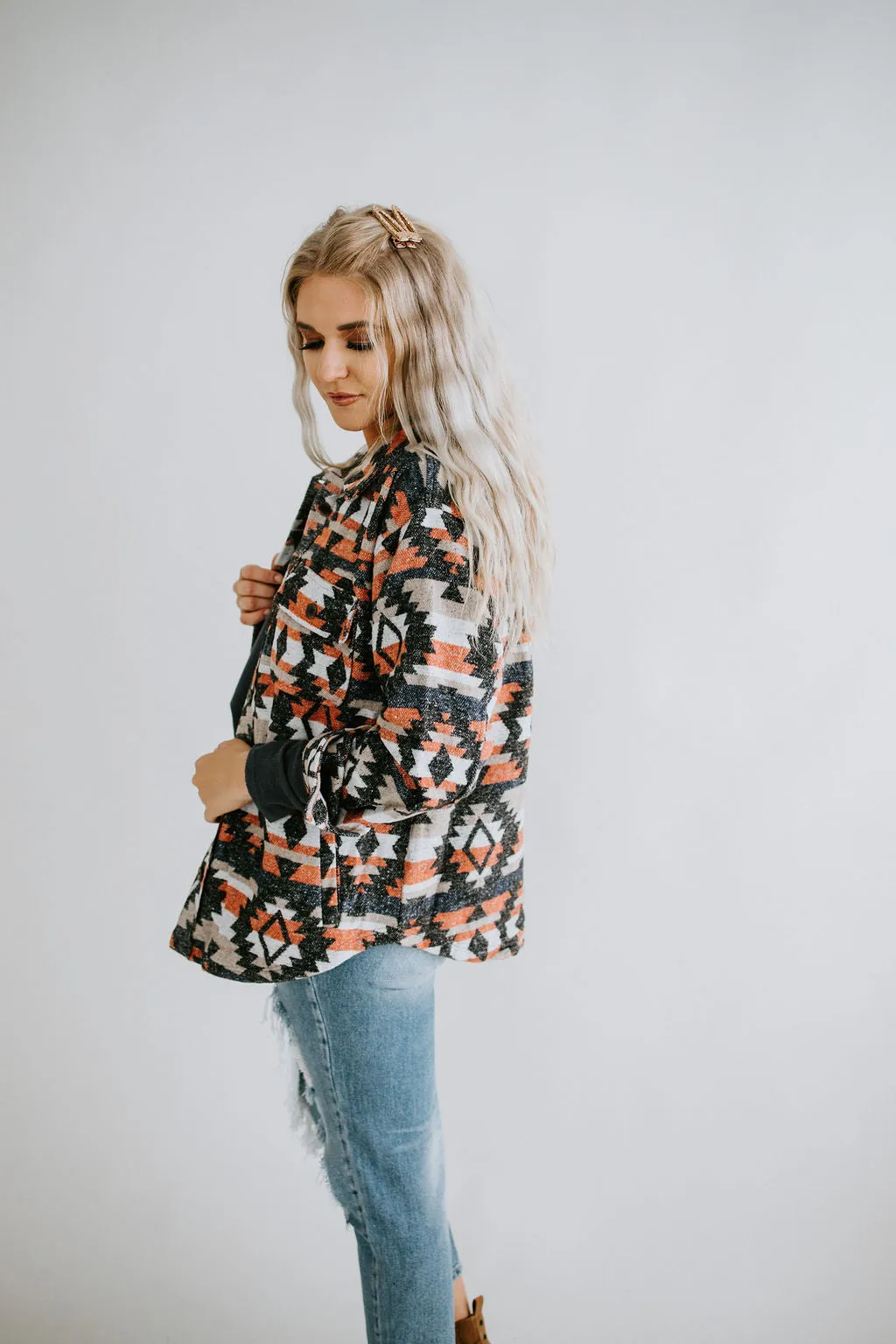 Alexie Flannel Button Front Shacket FINAL SALE
