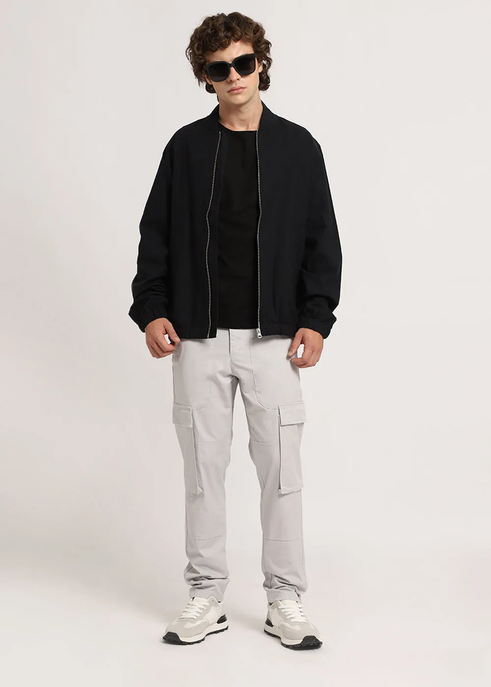 Sure! Heres an optimized title with modifiers for the e-commerce product:

Mens Modern Fit Ashen Grey Cargo Pants with Multiple Pockets