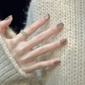 Bamboo Leaf Cat's Eye Wear Nail Fake Nail Chip Short Style