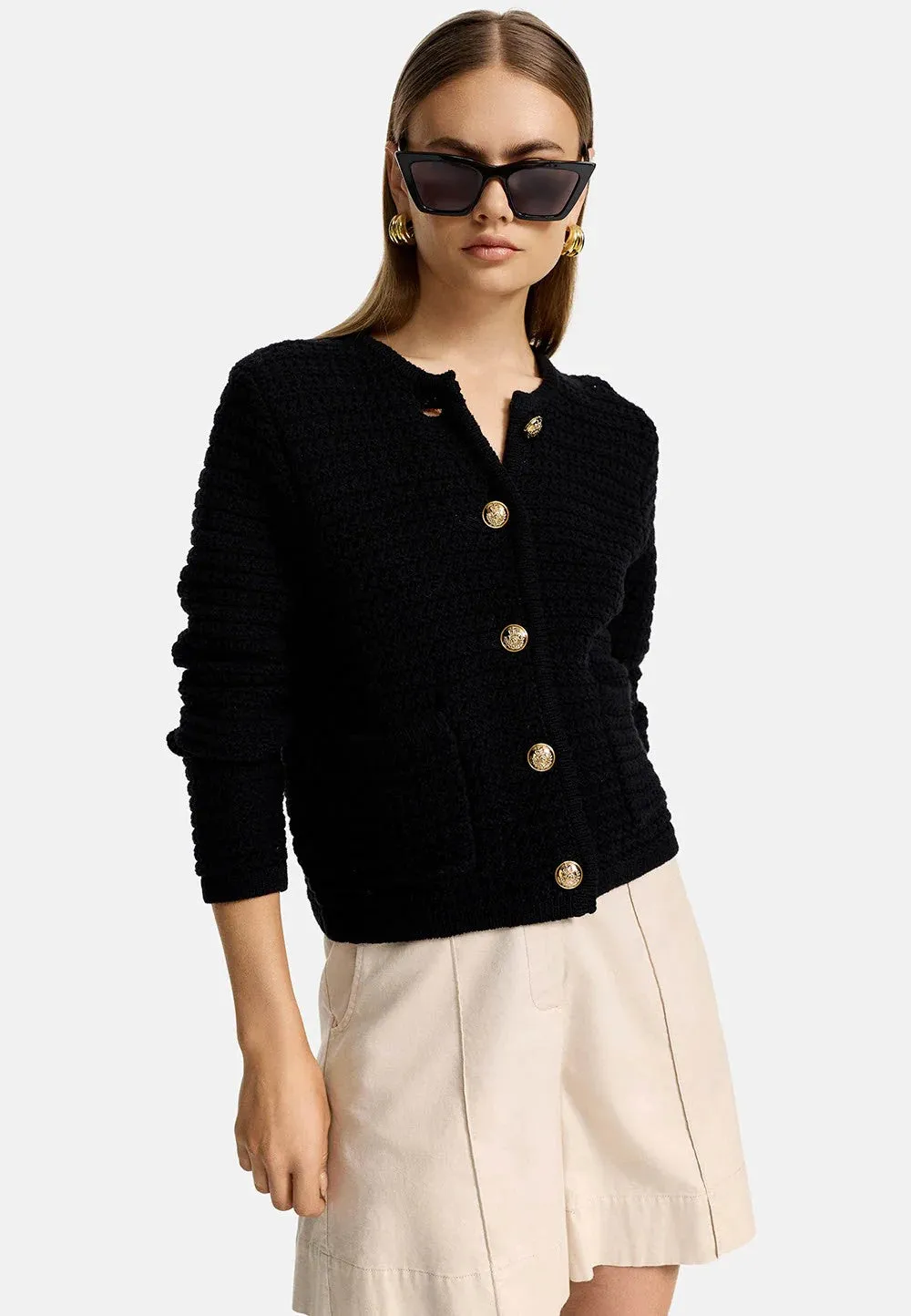 CATNOIR Black Knit Cardigan