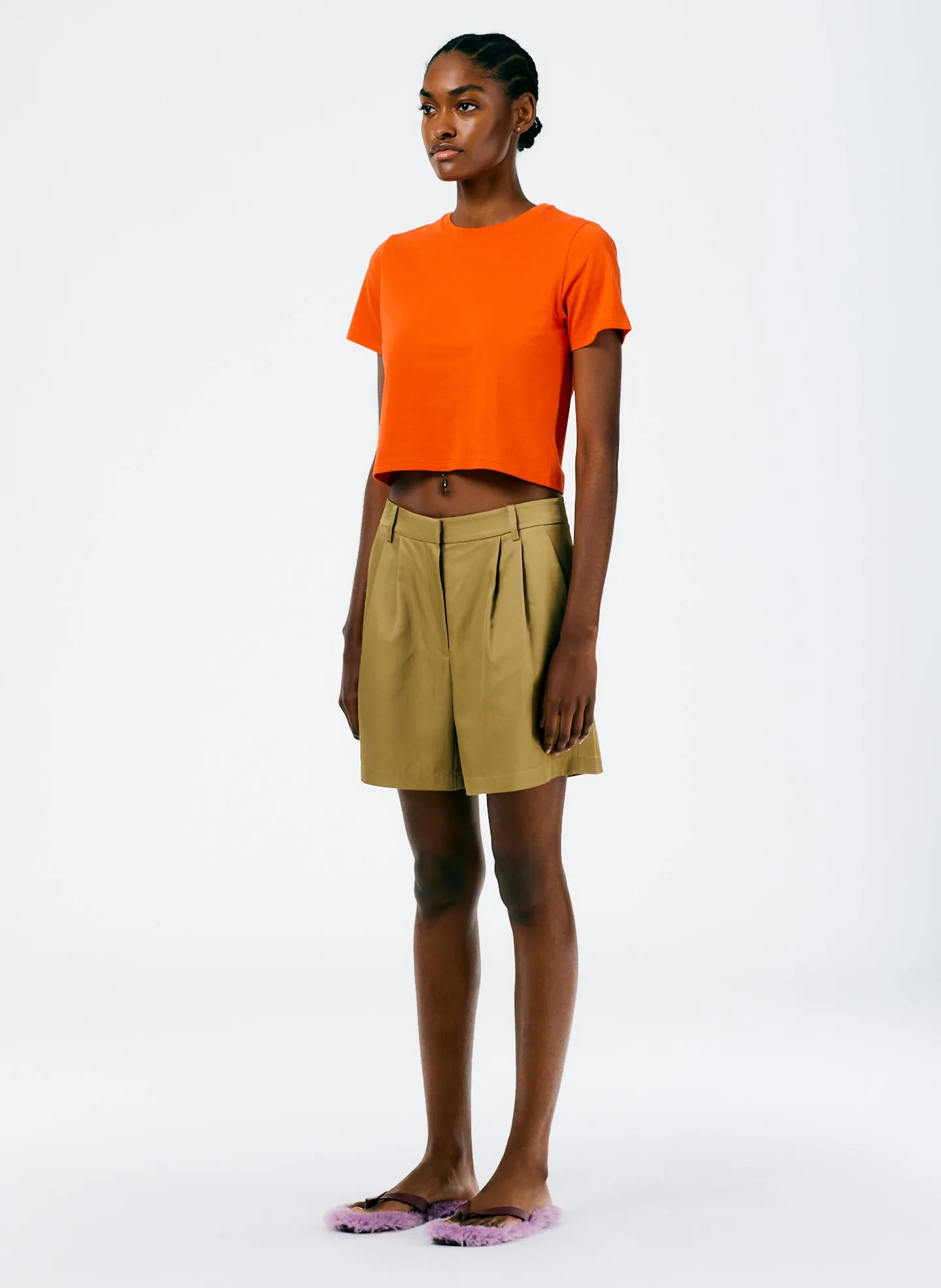 Drapey Suiting Pleated Short