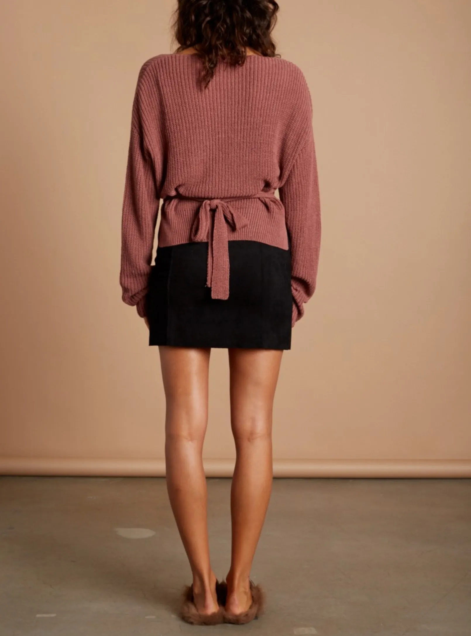 Final Sale - Cotton Candy LA - Crossfire Sweater in Mauve