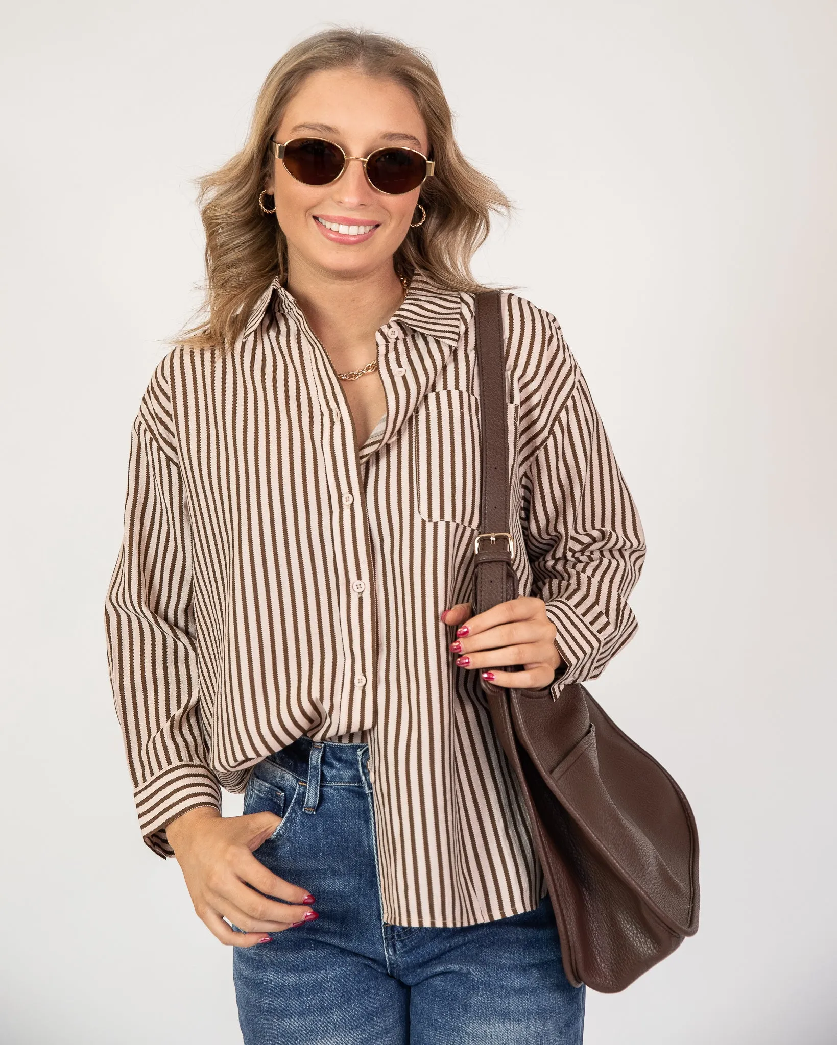 Going Places Button-Up