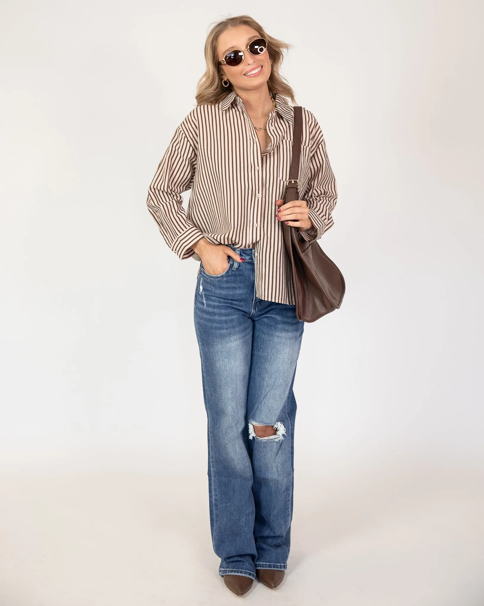Going Places Button-Up
