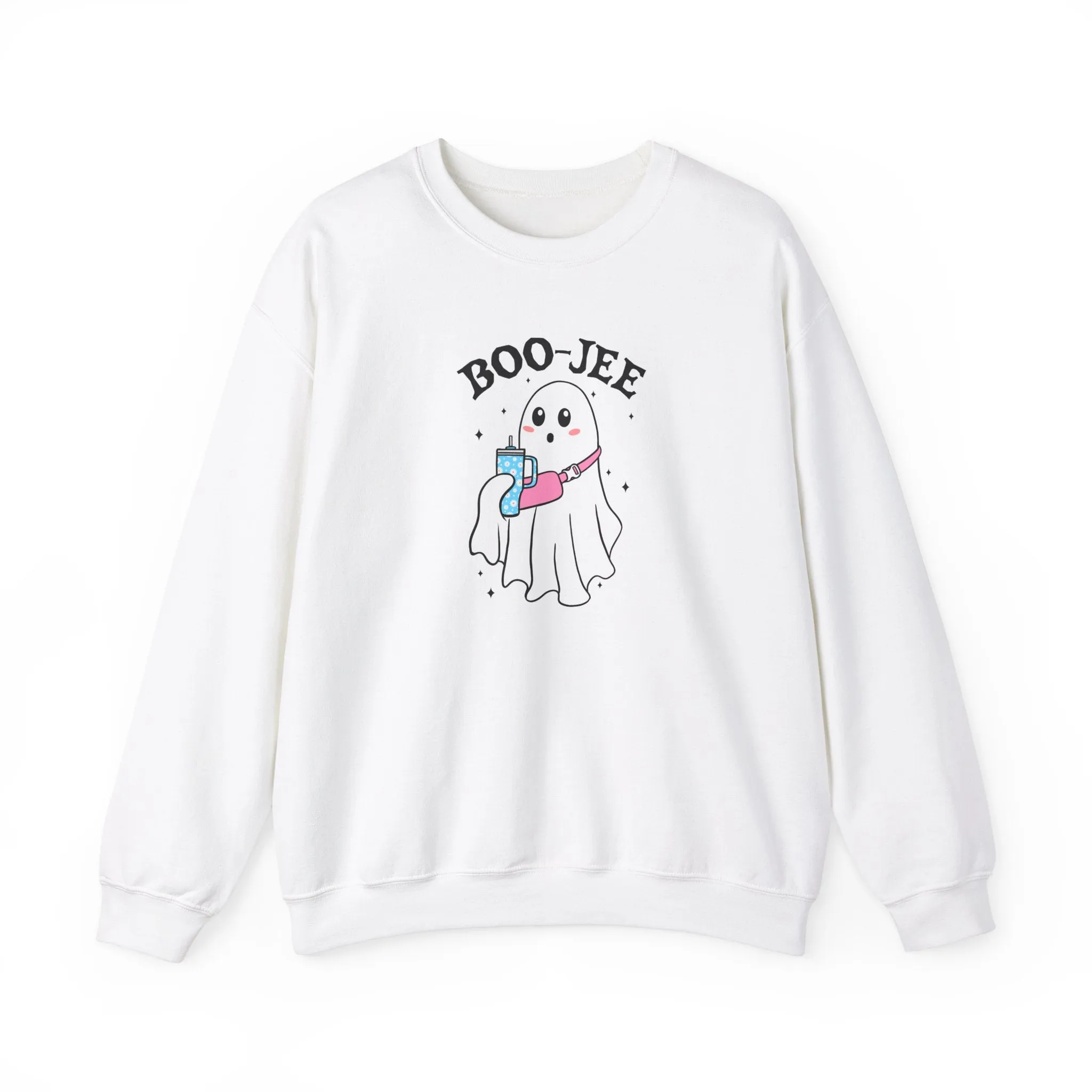 Halloween| Trendy Fall Sweatshirt with Boo Jee Ghost  Perfect for the Stylishly Spooky!
