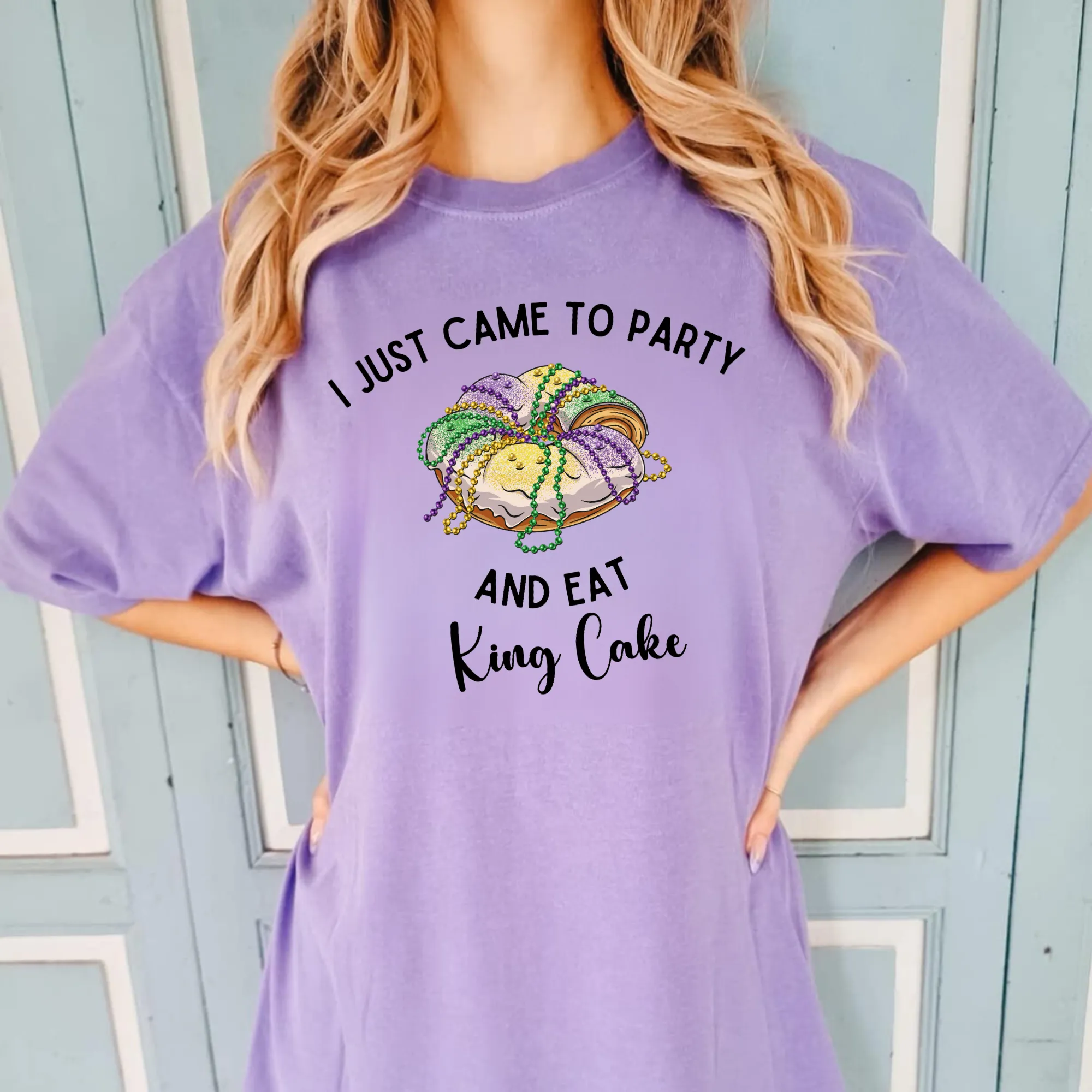 I Came To Party And Eat King Cake Mardi Gras Shirt