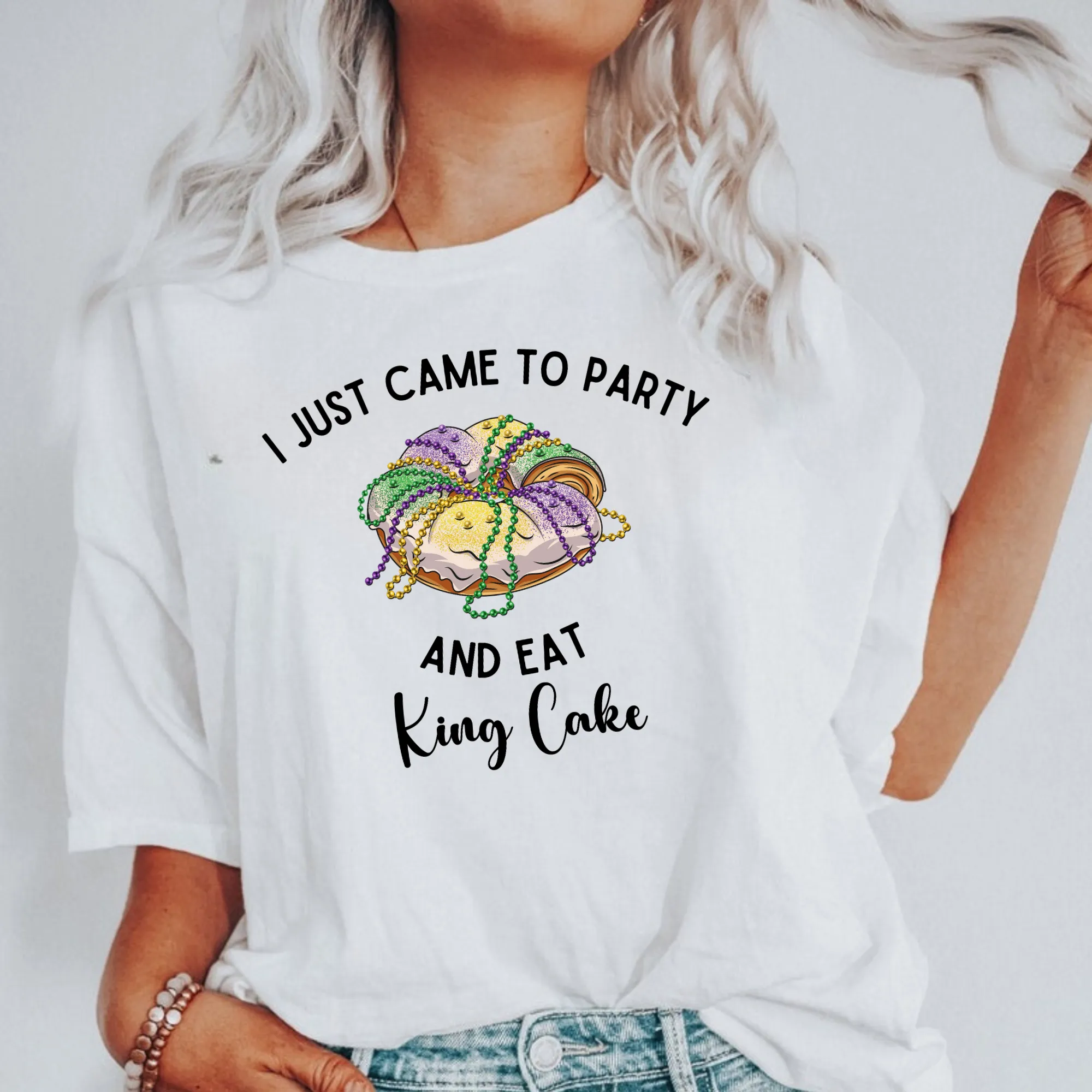 I Came To Party And Eat King Cake Mardi Gras Shirt
