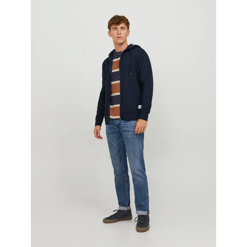 Jack & Jones Mens 'JJEBASIC' Sweat Zip Hoodie Jumper
