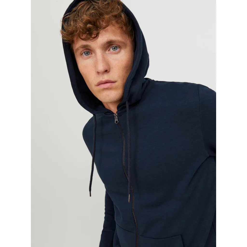 Jack & Jones Mens 'JJEBASIC' Sweat Zip Hoodie Jumper