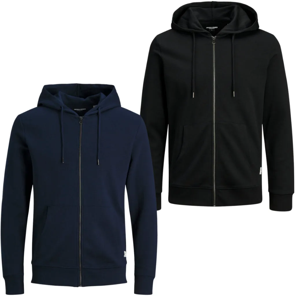 Jack & Jones Mens 'JJEBASIC' Sweat Zip Hoodie Jumper