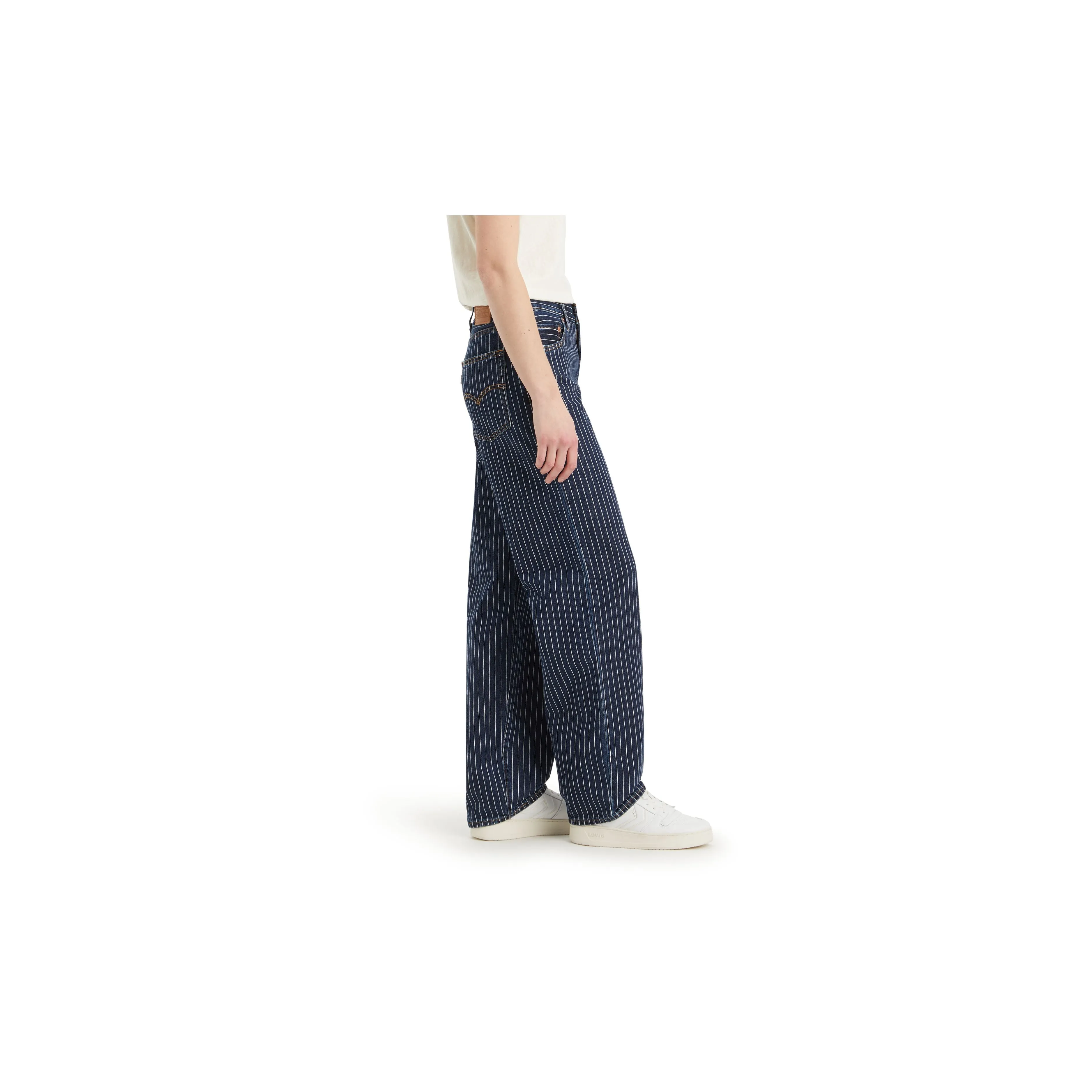 Jean baggy dad partly masked