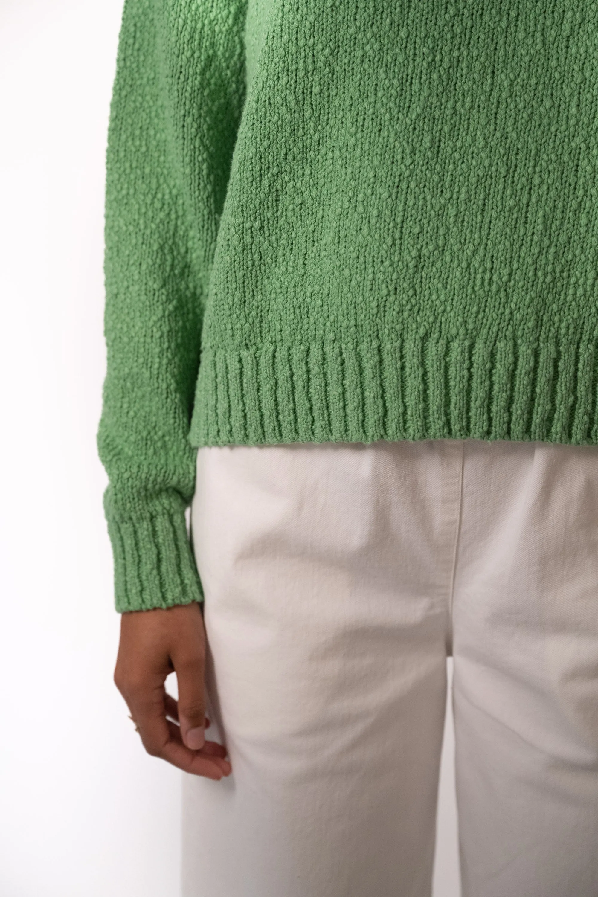 JEFF Green Jumper With A White Heart