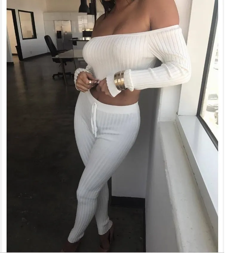 Knitted Lounge Wear Set Casual Streetwear