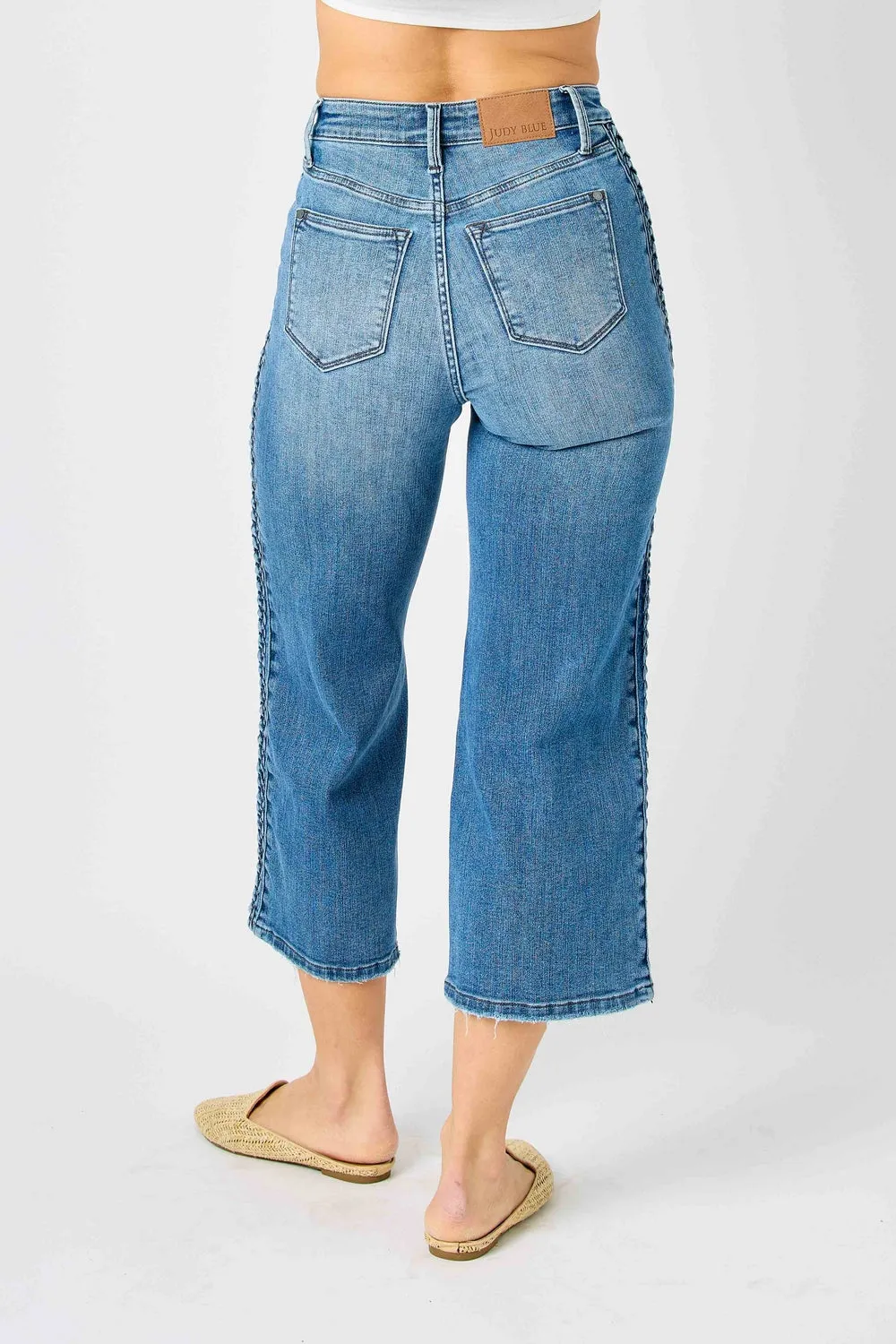 Laura High Rise Braid SS Detail Crop Wide