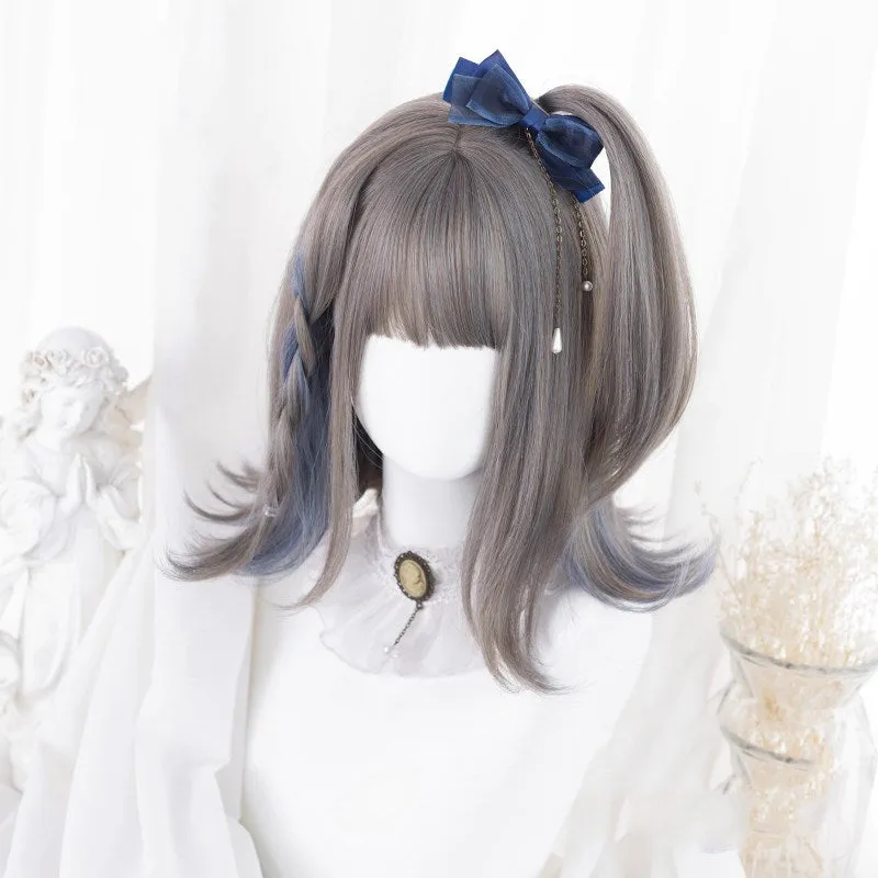 Lolita Medium Length Straight Mixed Color Wig YC24509