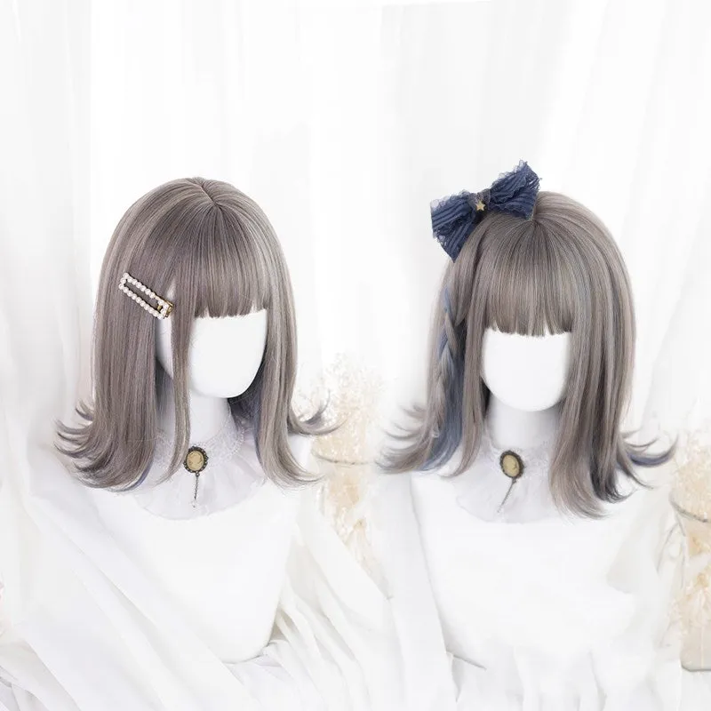 Lolita Medium Length Straight Mixed Color Wig YC24509