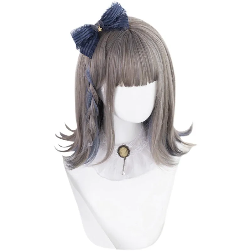 Lolita Medium Length Straight Mixed Color Wig YC24509