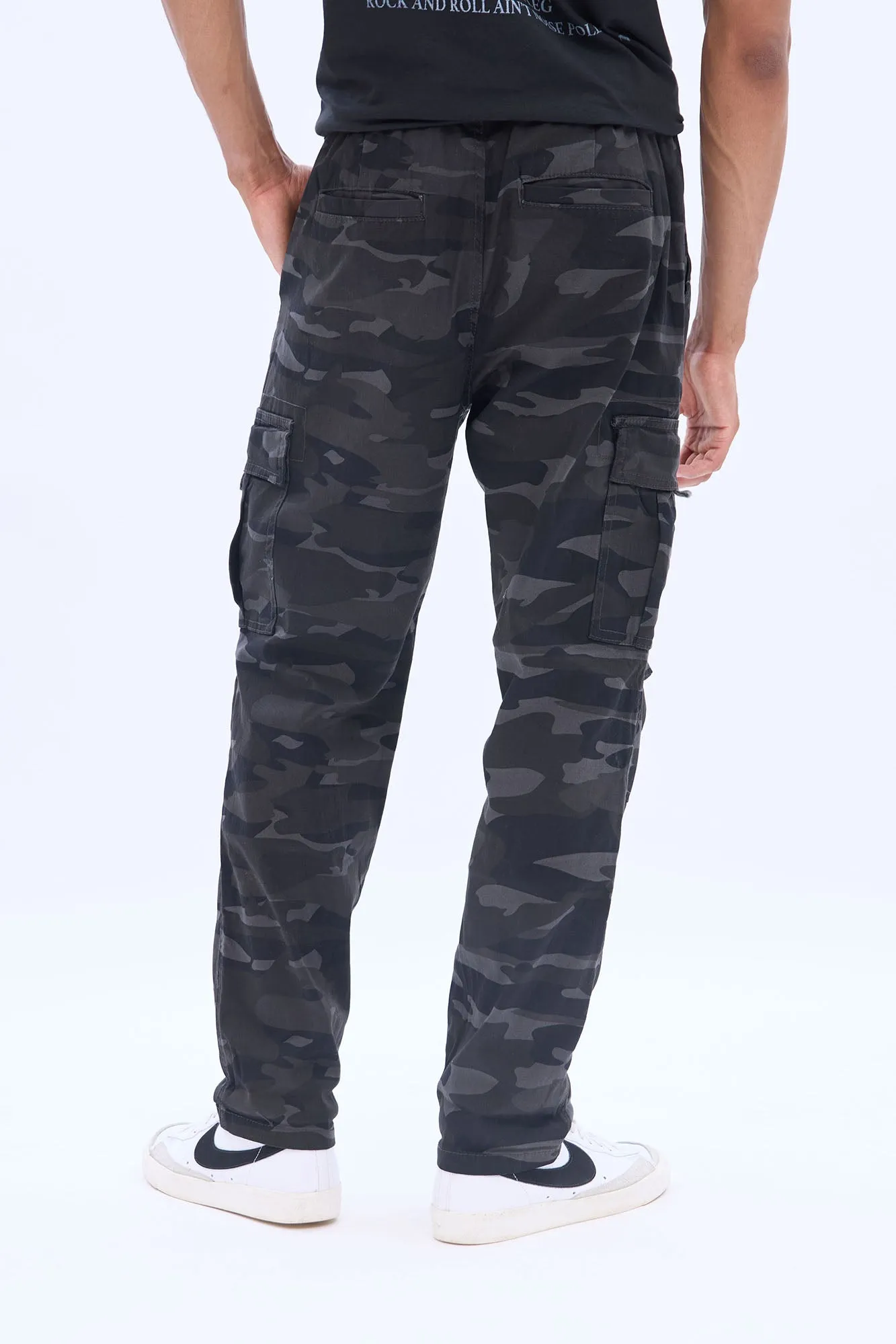 Loose Cargo Twill Pants