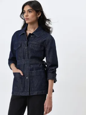 LOV Dark Blue Denim Jacket with Belt