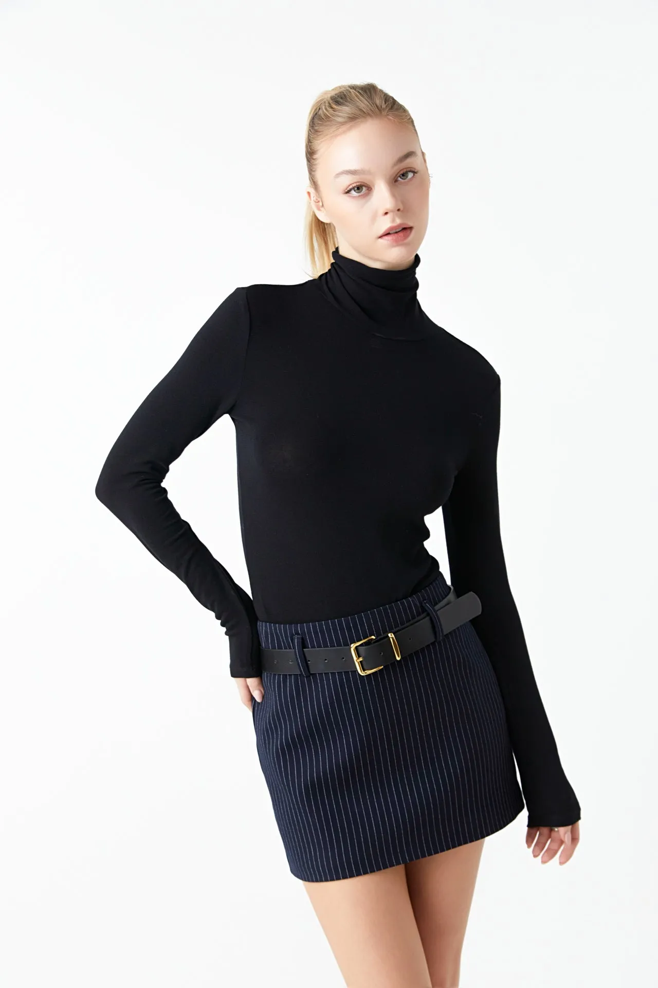 Low Rise Striped Mini Sirt