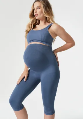 Maternity Belly Support Capri Leggings & Ribbed Bralette