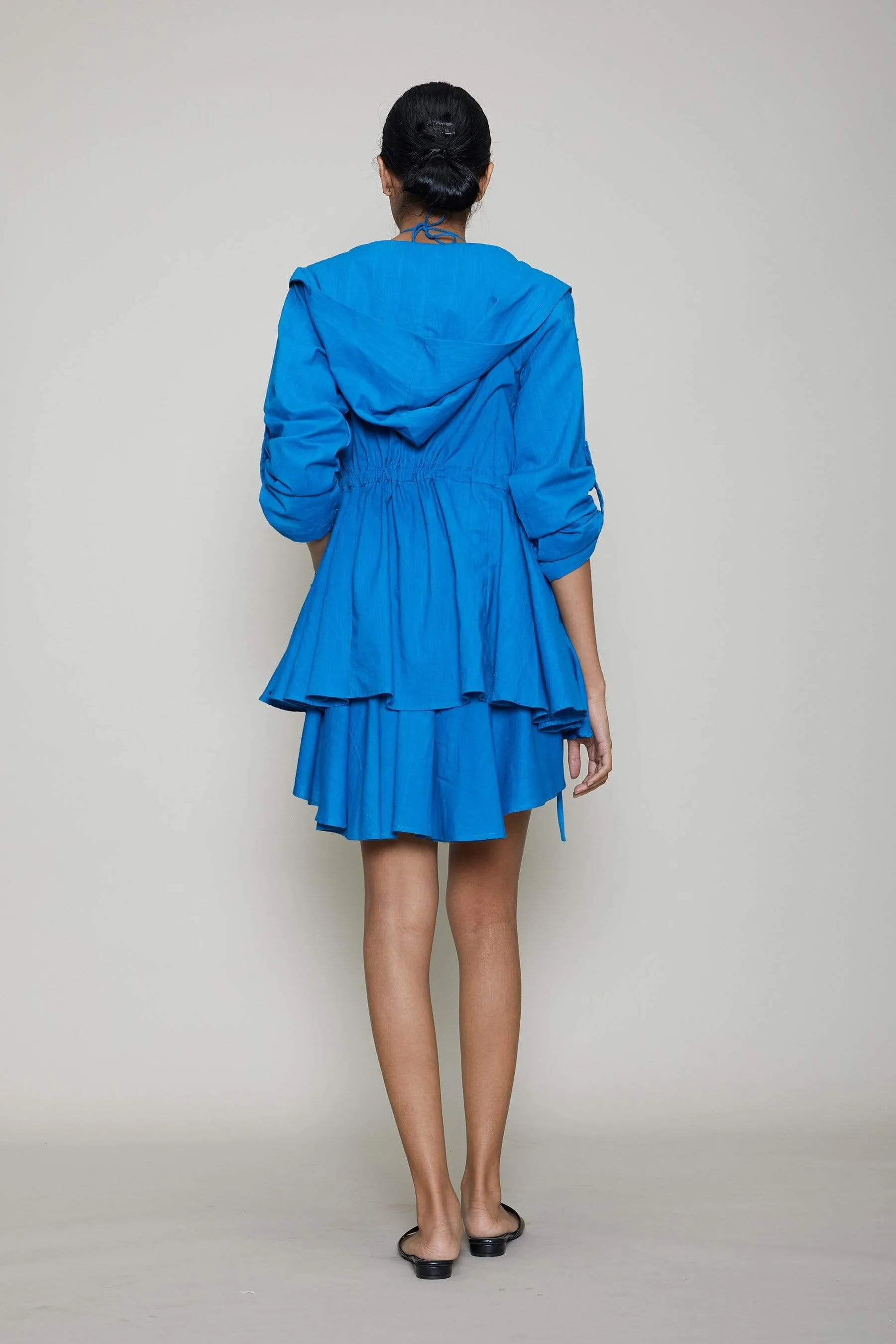 Mati Hooded Chatri Jacket - Blue