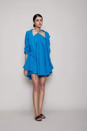 Mati Hooded Chatri Jacket - Blue