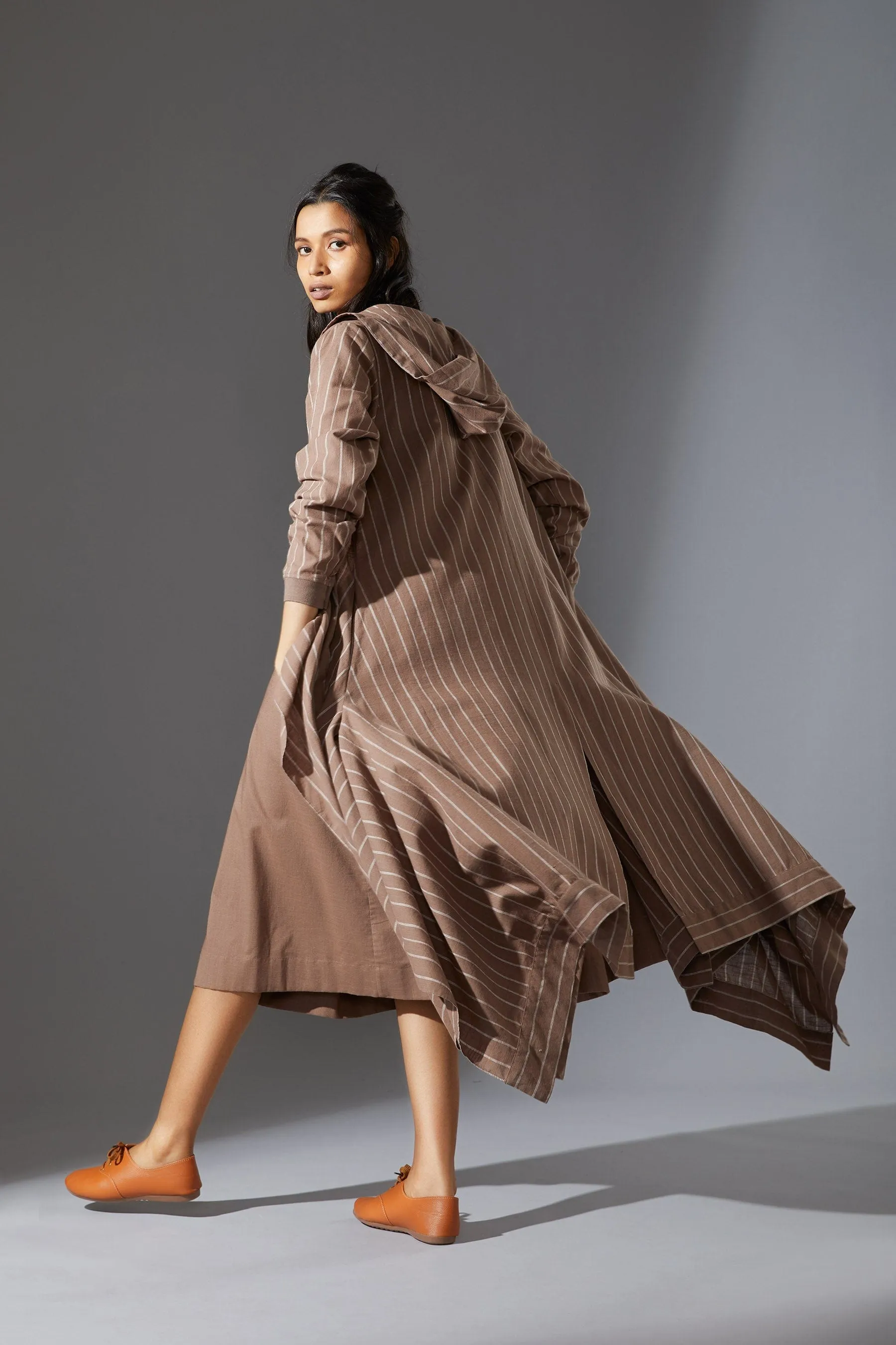 Mati Hooded Koza Beige Overlay (Ready to Ship)