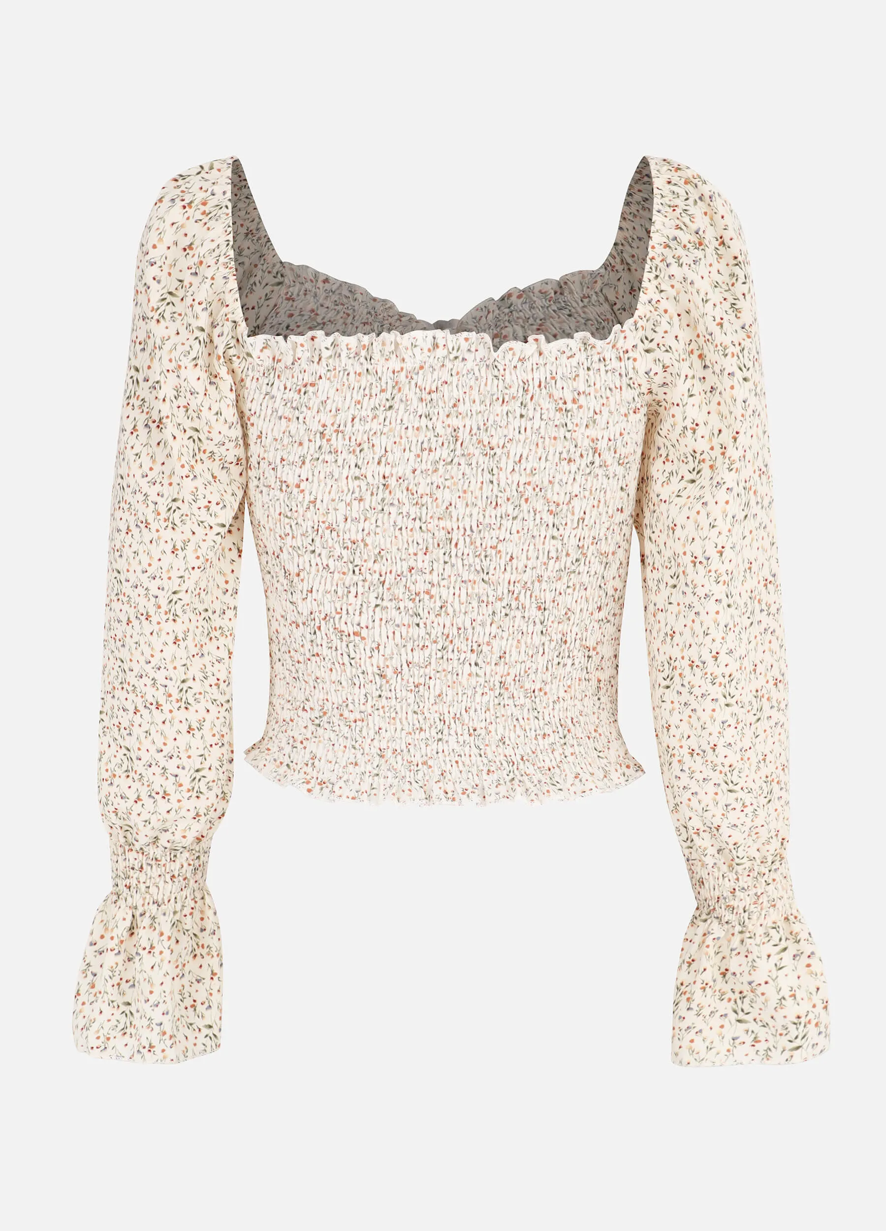 MECALA Women's Allover Print Bell Sleeve Trendy tops (Clearance)