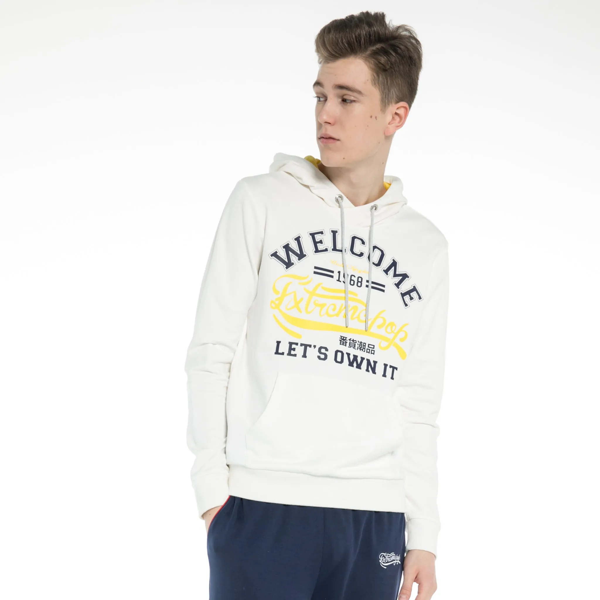 Mens Classic Jumper Contrast color Hoodie Sweatshirt RRP £35 UK Stock