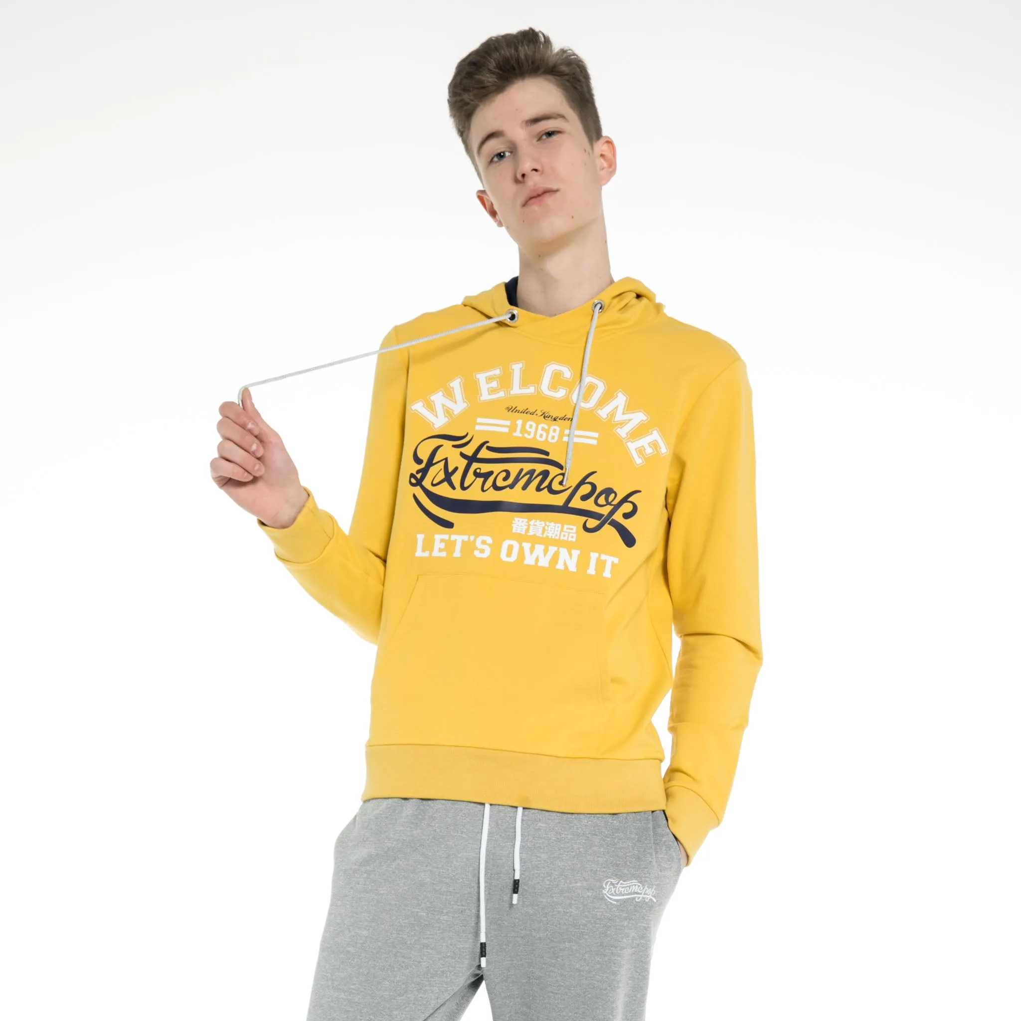 Mens Classic Jumper Contrast color Hoodie Sweatshirt RRP £35 UK Stock