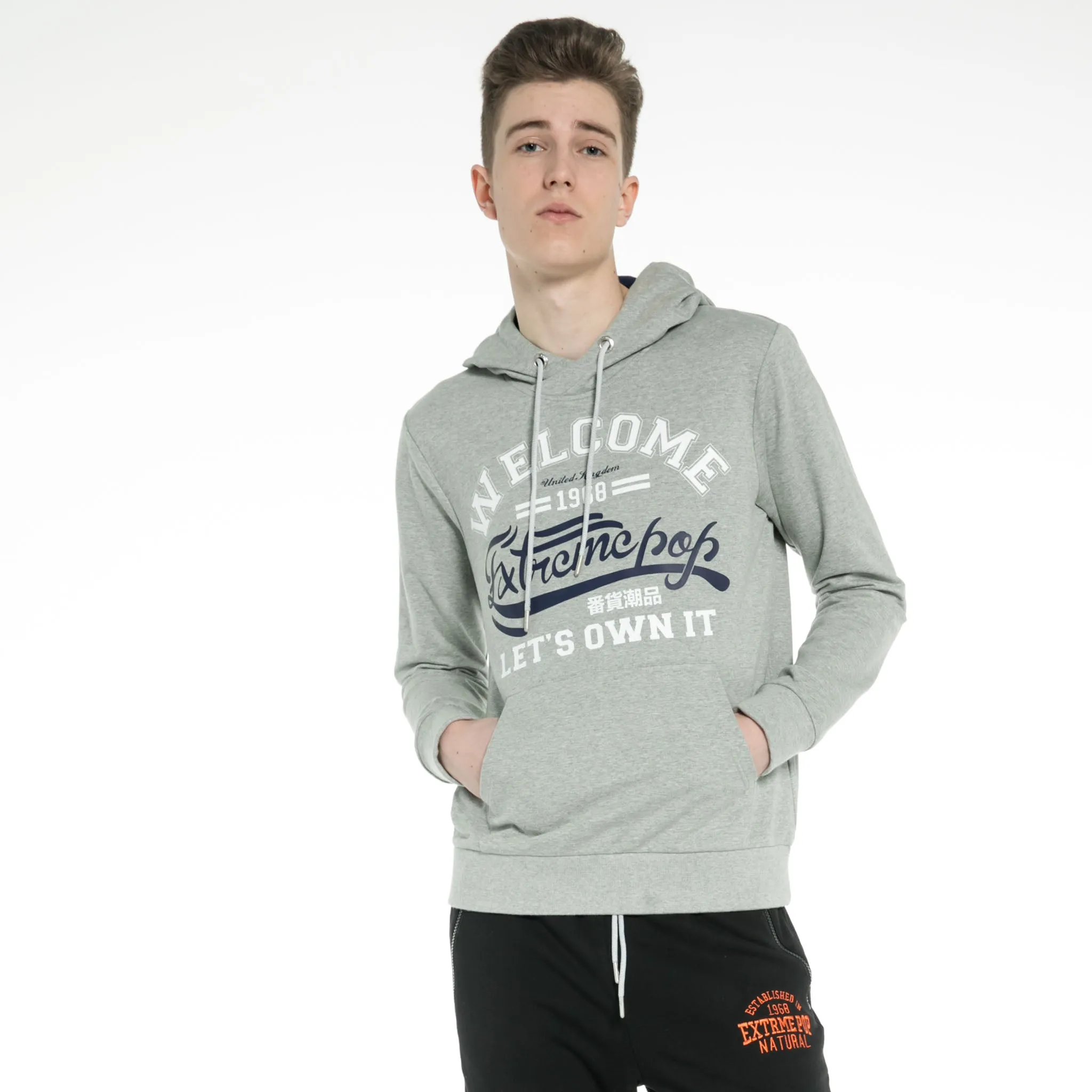 Mens Classic Jumper Contrast color Hoodie Sweatshirt RRP £35 UK Stock