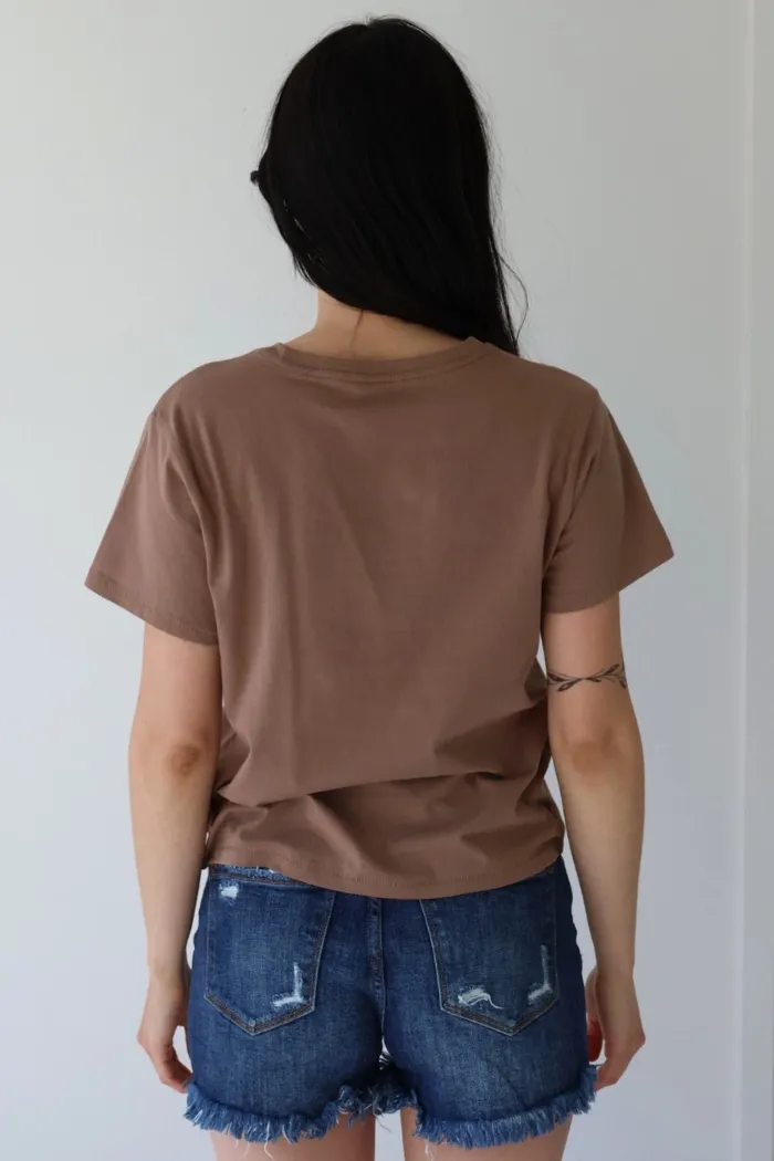 Nashville Puff Print Tee in Latte