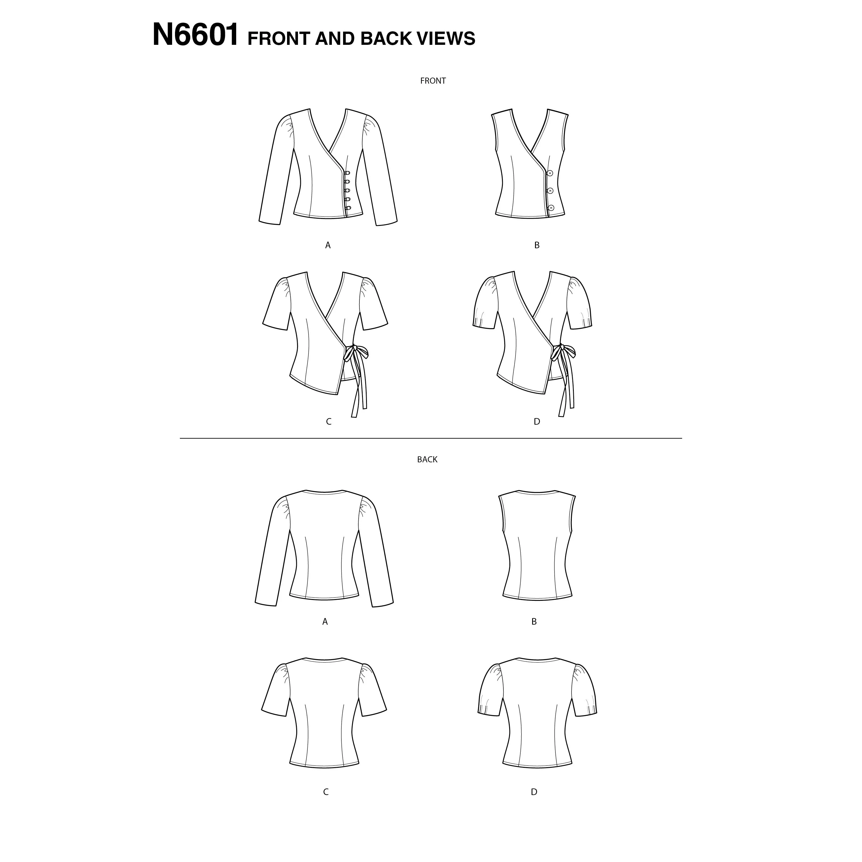 New Look Sewing Pattern N6601 - Misses' Tops
