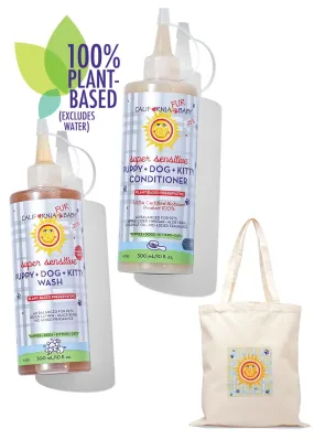 (No Fragrance) Super Sensitive™ Puppy   Dog   Kitty Wash & Conditioner Set
