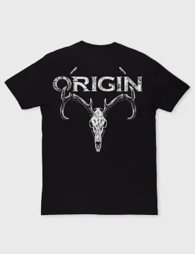 ORIGIN™ CORE T-SHIRT - ILLUSTRATED WHITETAIL SKULL GRAPHIC