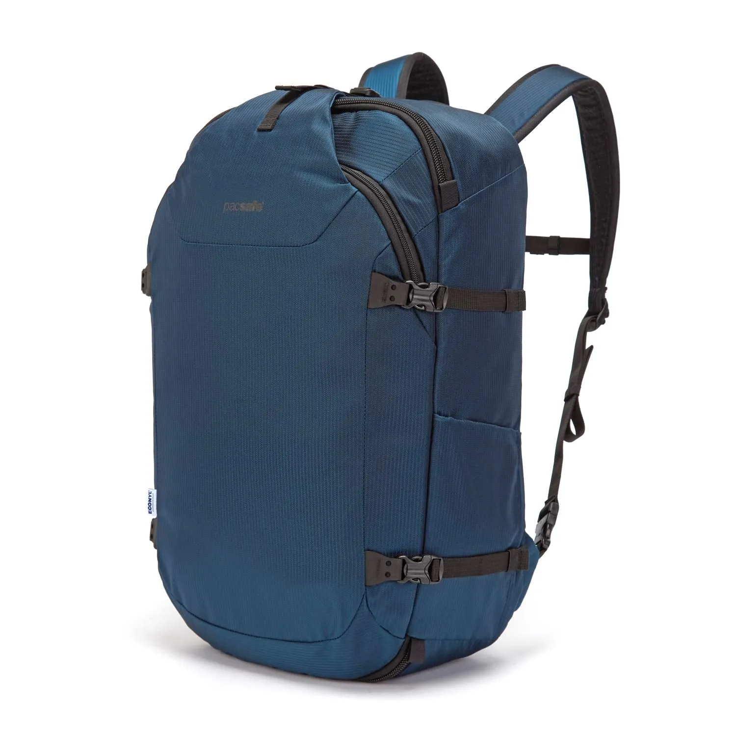 Pacsafe Venturesafe EXP45 anti-theft recycled ECONYL carry-on travel pack