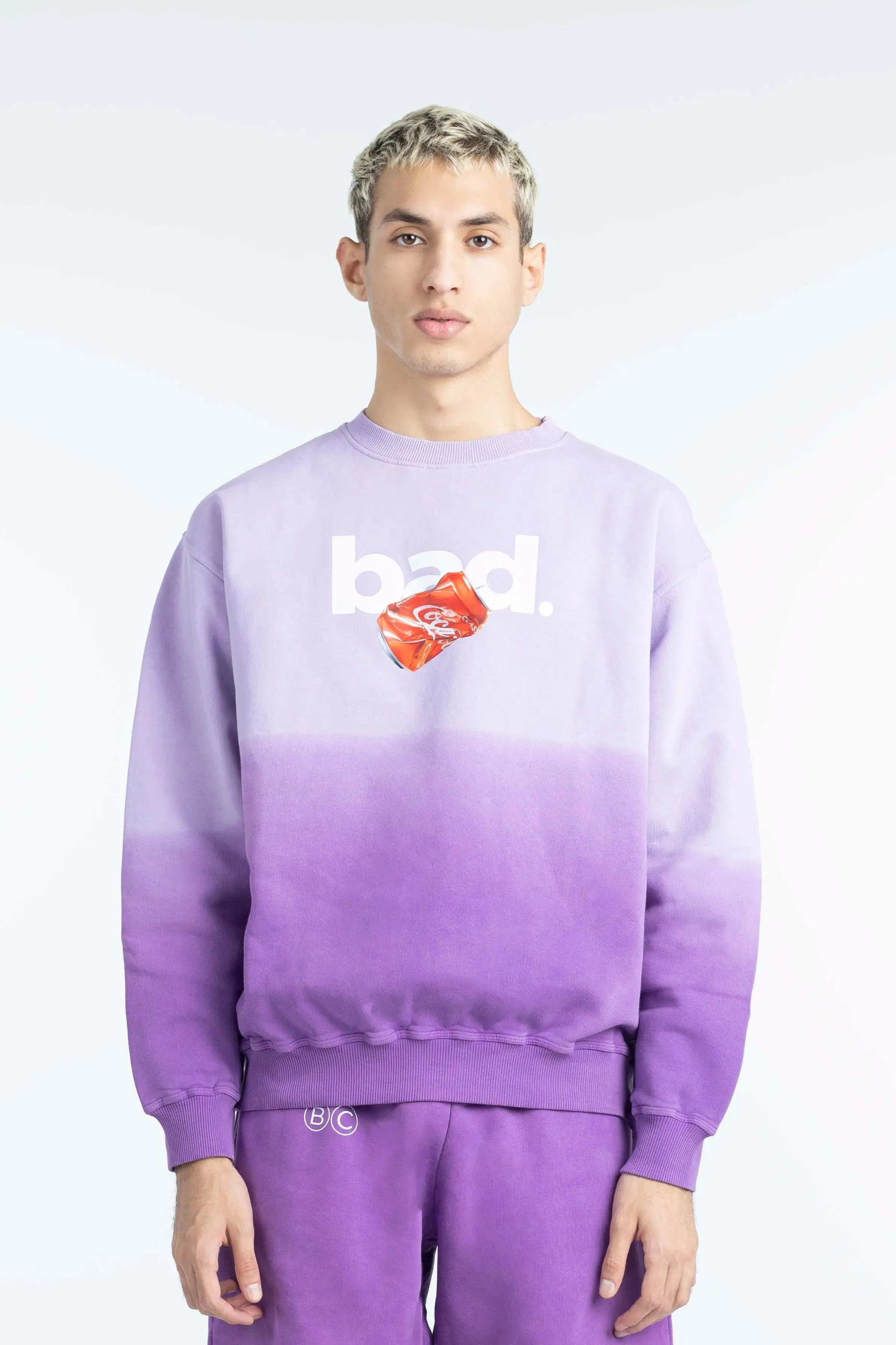 "BAD" Gradient Sweatshirt - Purple
