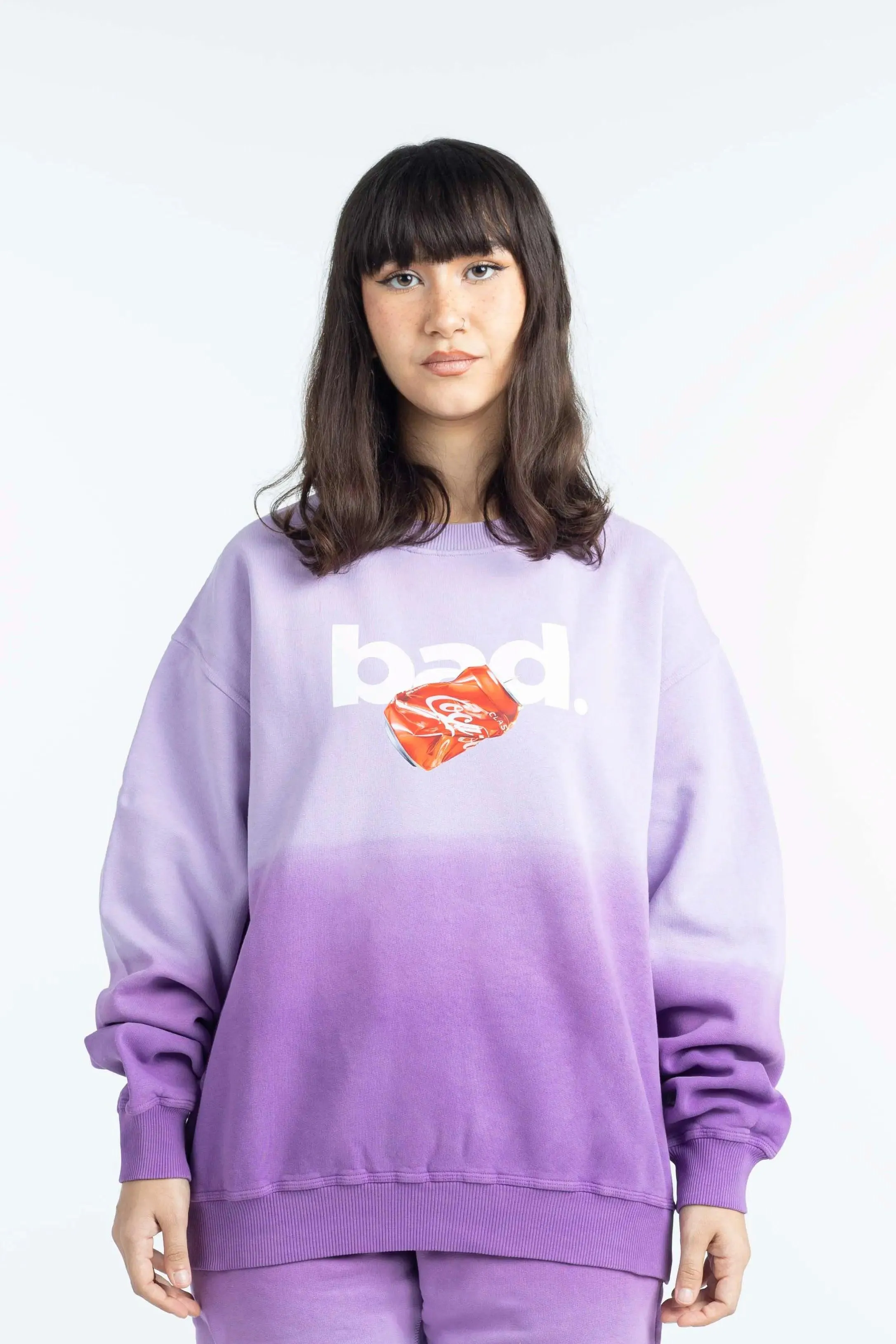 "BAD" Gradient Sweatshirt - Purple