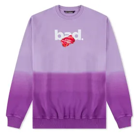 "BAD" Gradient Sweatshirt - Purple