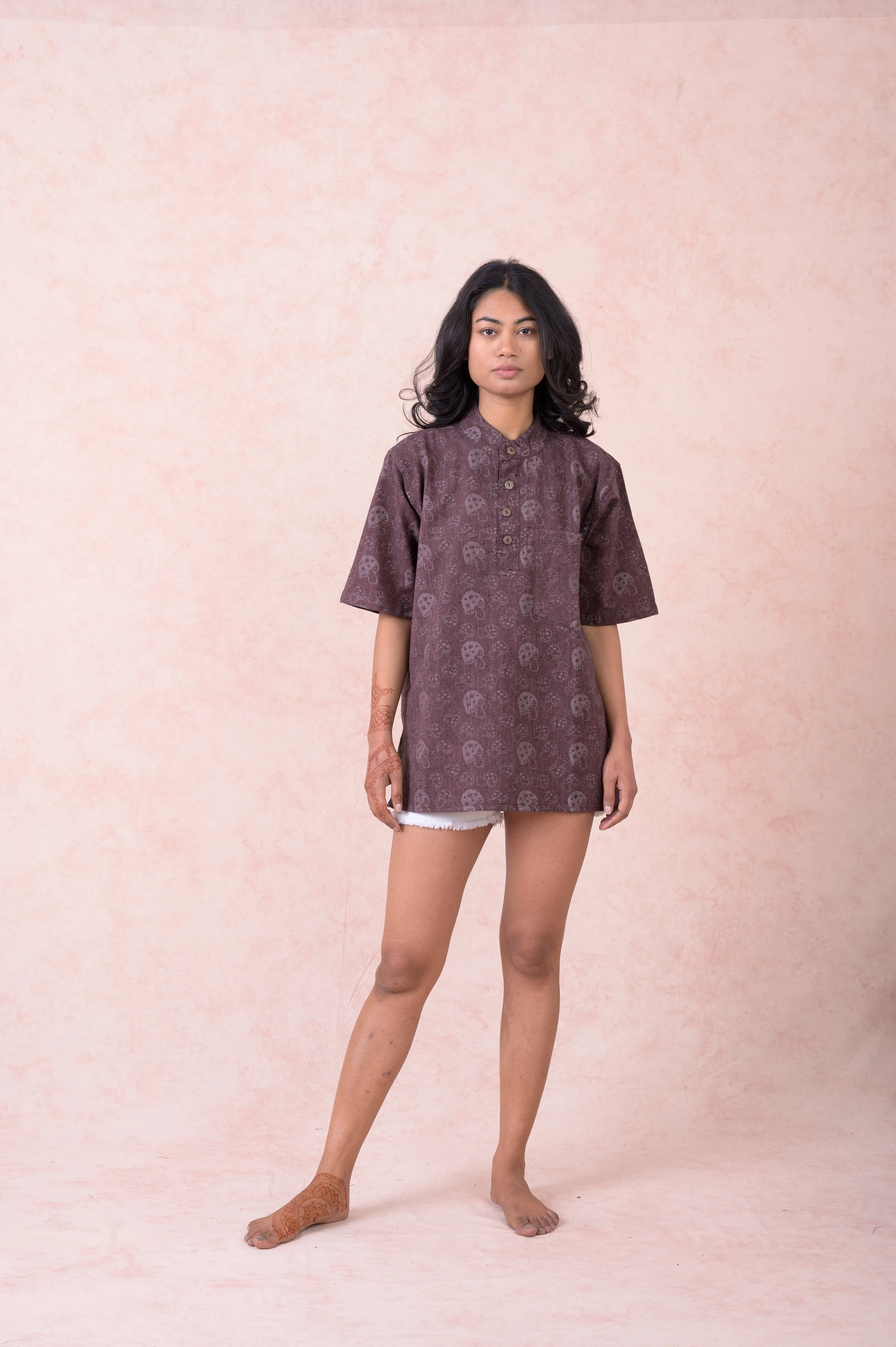 Rhea Mushroom Print Shirt