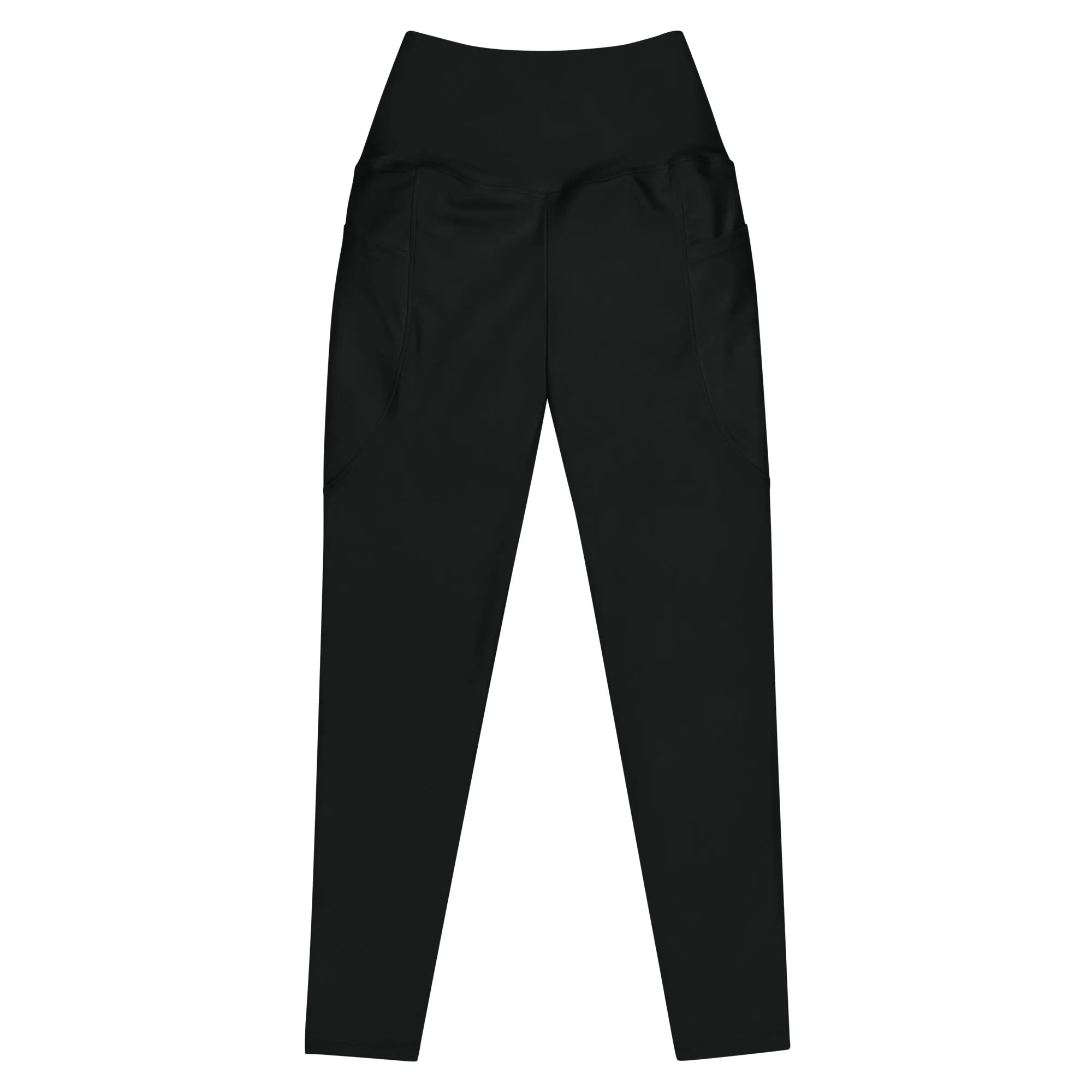 Size Inclusive Leggings with pockets in solid black