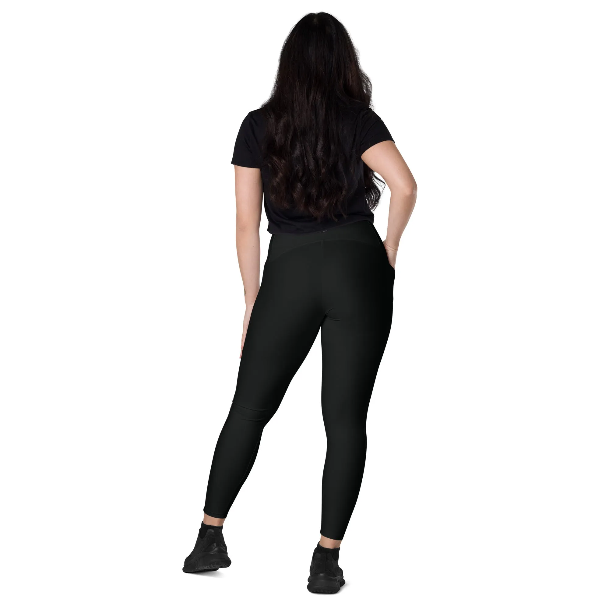 Size Inclusive Leggings with pockets in solid black