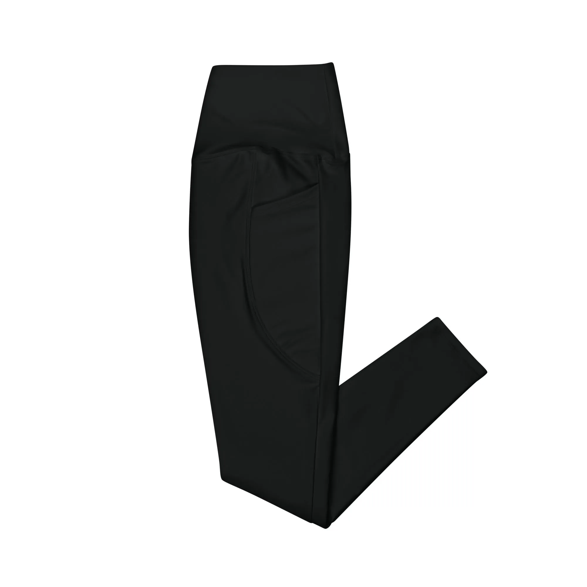 Size Inclusive Leggings with pockets in solid black