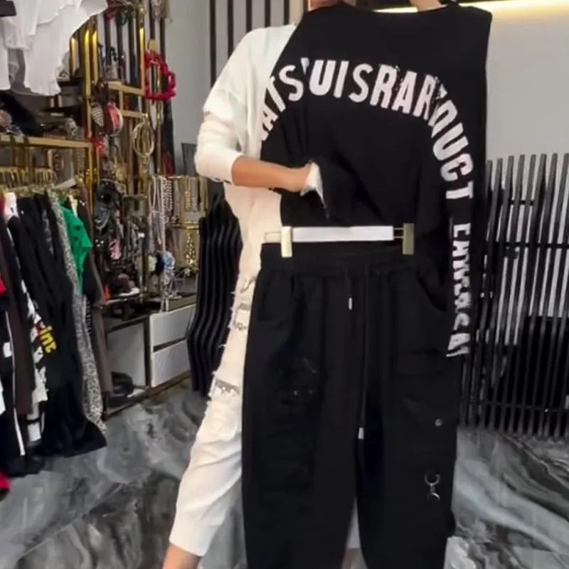 Spring Specials Women's Casual Letter Print Top & Pants (2-Piece Set)