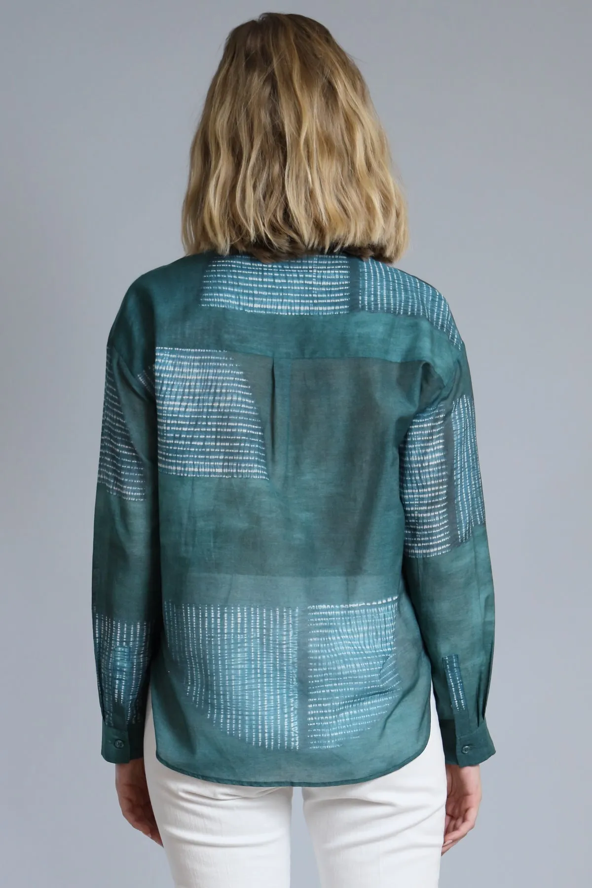 Tie Front Button Down | Green