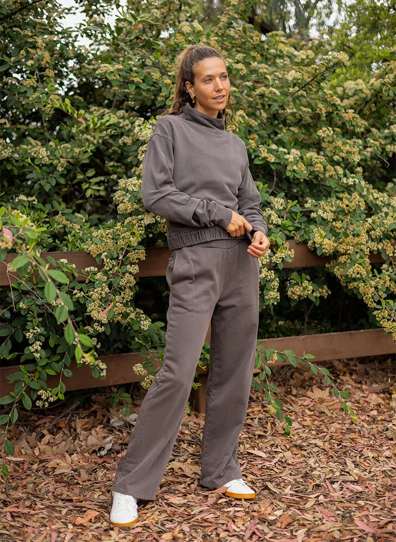 Washed Wrap Waist Pant