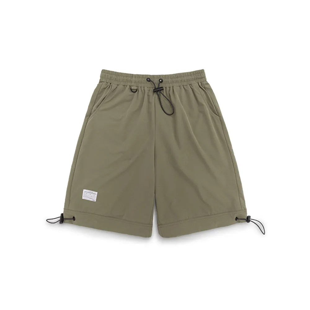 WINDBREAKER STRETCH DRAWSTRING TRACK SHORTS