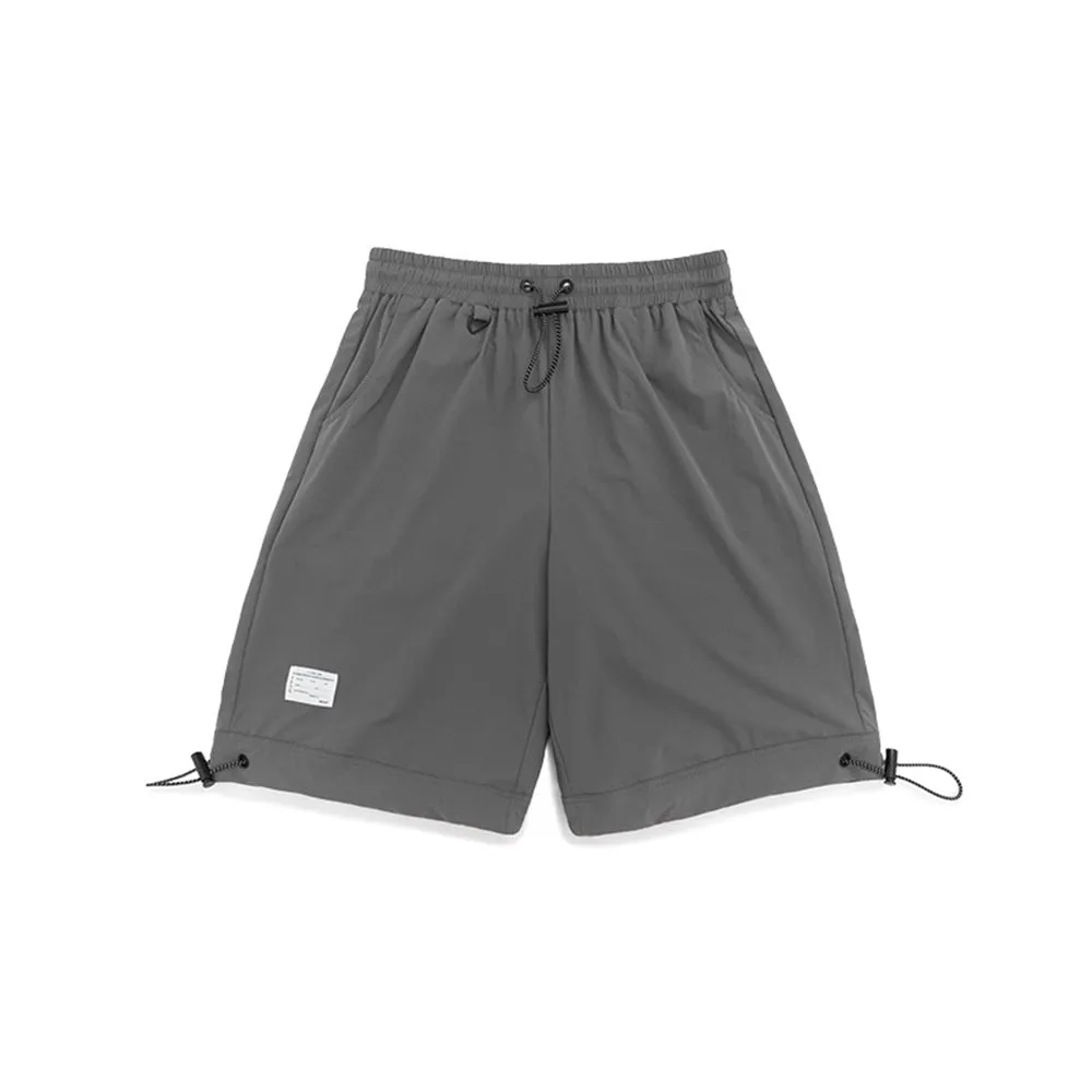 WINDBREAKER STRETCH DRAWSTRING TRACK SHORTS