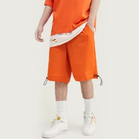 WINDBREAKER STRETCH DRAWSTRING TRACK SHORTS